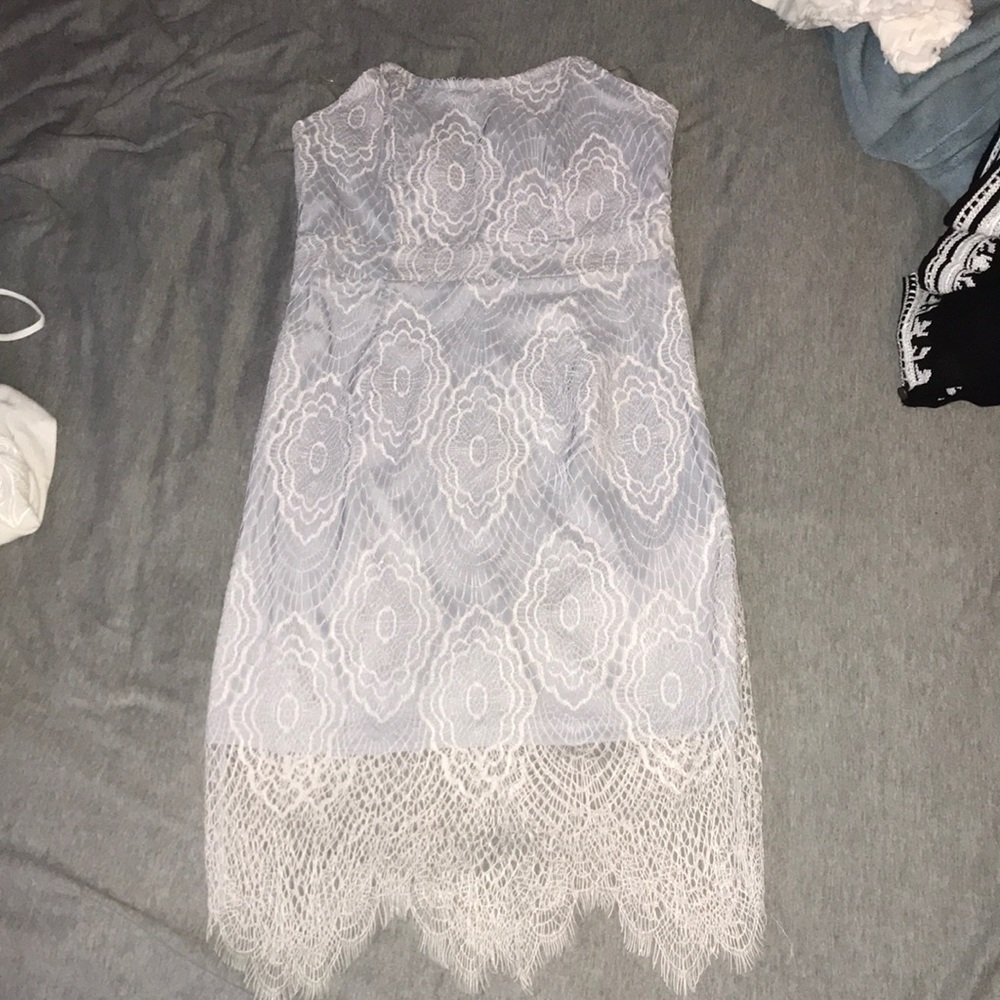 Blue lace dress